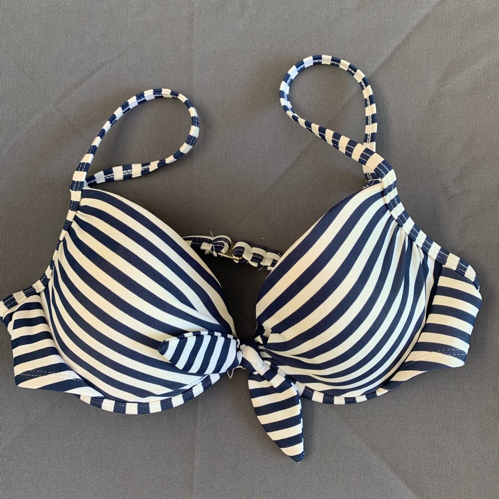 Stripe Push-up Bikini Top